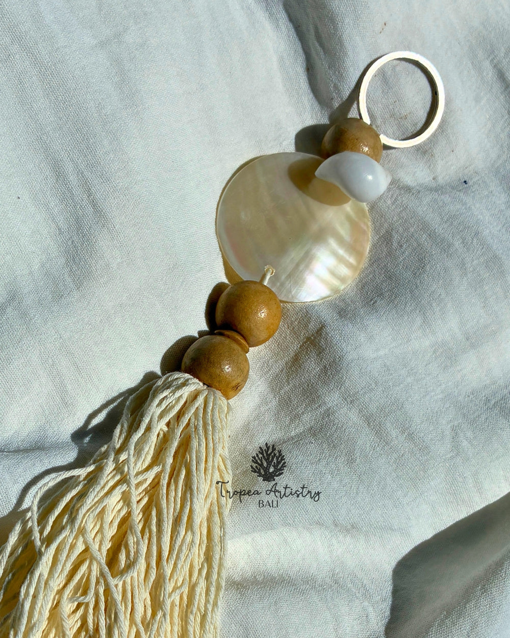 Mother of Pearl Shell Keychain 2