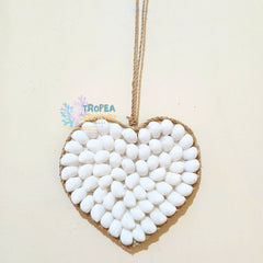 Pearl White Heart Seashell Hanging Decor 5