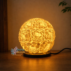 Round Seashell Flower Bedside Lamp