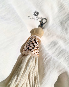 Brown Pattern Shell Keychain