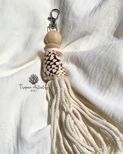 Brown Pattern Shell Keychain
