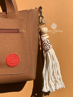 Brown Pattern Shell Keychain